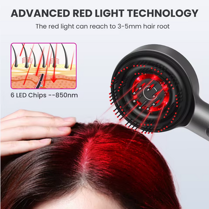 Electric Scalp Massage Brush with Infrared Light